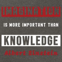 Imagination Is More Important Than Knowledge Albert Einstein Quote Funny Quote Cotton Canvas Backpack