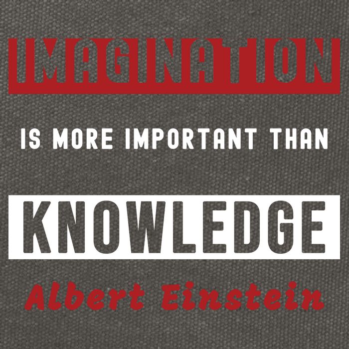 Imagination Is More Important Than Knowledge Albert Einstein Quote Funny Quote Cotton Canvas Backpack