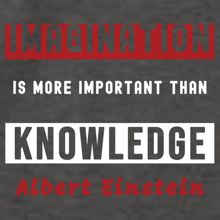 Imagination Is More Important Than Knowledge Albert Einstein Quote Funny Quote Vector Backpack