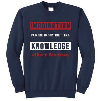 Imagination Is More Important Than Knowledge Albert Einstein Quote Funny Quote Sweatshirt