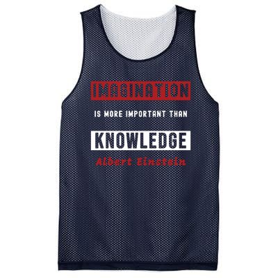 Imagination Is More Important Than Knowledge Albert Einstein Quote Funny Quote Mesh Reversible Basketball Jersey Tank