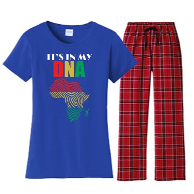 It's In My Dna Respect Black History Meaningful Gift Women's Flannel Pajama Set