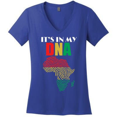 It's In My Dna Respect Black History Meaningful Gift Women's V-Neck T-Shirt