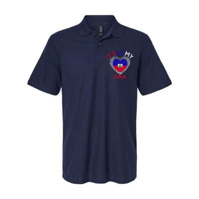 ItS In My Dna Haiti Flag Haitian Life Pride Haiti Patriotic Softstyle Adult Sport Polo