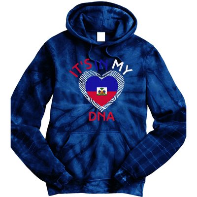 ItS In My Dna Haiti Flag Haitian Life Pride Haiti Patriotic Tie Dye Hoodie