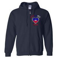 ItS In My Dna Haiti Flag Haitian Life Pride Haiti Patriotic Full Zip Hoodie