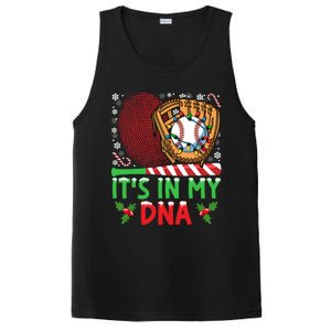 It’S In My Dna Baseball Christmas Lights Snowflakes Cute Gift PosiCharge Competitor Tank