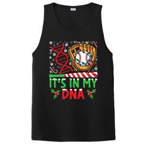 It’S In My Dna Baseball Christmas Lights Snowflakes Gift PosiCharge Competitor Tank