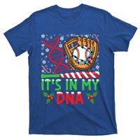 It’S In My Dna Baseball Christmas Lights Snowflakes Gift T-Shirt