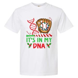 It’S In My Dna Baseball Christmas Lights Snowflakes Gift Garment-Dyed Heavyweight T-Shirt