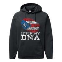 It's In My DNA Puerto Rico Rican Hispanic Heritage Month Performance Fleece Hoodie