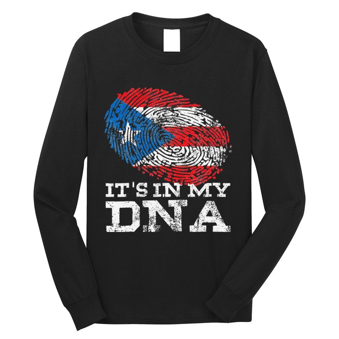 It's In My DNA Puerto Rico Rican Hispanic Heritage Month Long Sleeve Shirt