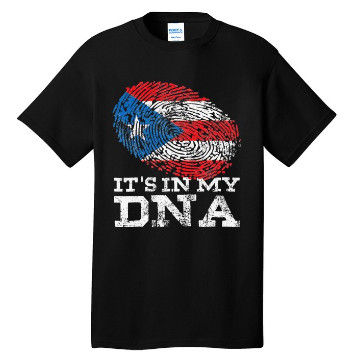 It's In My DNA Puerto Rico Rican Hispanic Heritage Month Tall T-Shirt