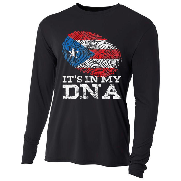 It's In My DNA Puerto Rico Rican Hispanic Heritage Month Cooling Performance Long Sleeve Crew