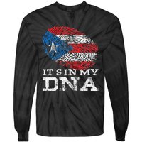 It's In My DNA Puerto Rico Rican Hispanic Heritage Month Tie-Dye Long Sleeve Shirt