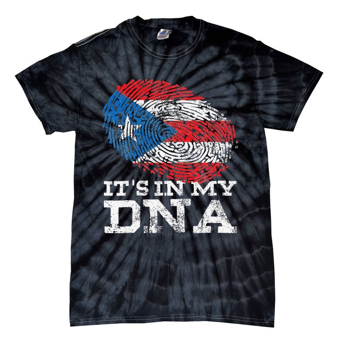 It's In My DNA Puerto Rico Rican Hispanic Heritage Month Tie-Dye T-Shirt