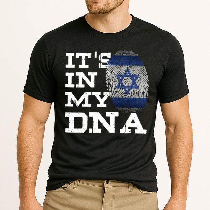 It's In My DNA Israeli Proud Israel Flag Jewish Cooling Performance Crew T-Shirt