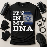 It's In My DNA Israeli Proud Israel Flag Jewish Cooling Performance Crew T-Shirt