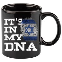It's In My DNA Israeli Proud Israel Flag Jewish 11oz C Handle Ceramic Mug