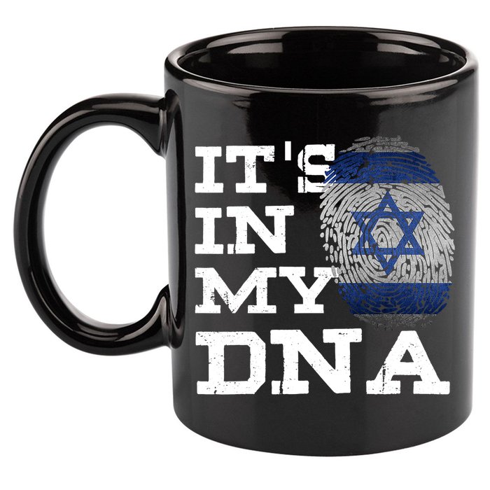 It's In My DNA Israeli Proud Israel Flag Jewish 11oz C Handle Ceramic Mug