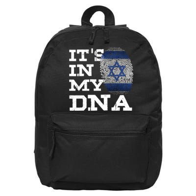 It's In My DNA Israeli Proud Israel Flag Jewish 16 in Basic Backpack