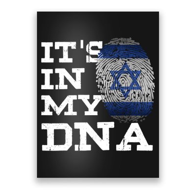 It's In My DNA Israeli Proud Israel Flag Jewish Poster
