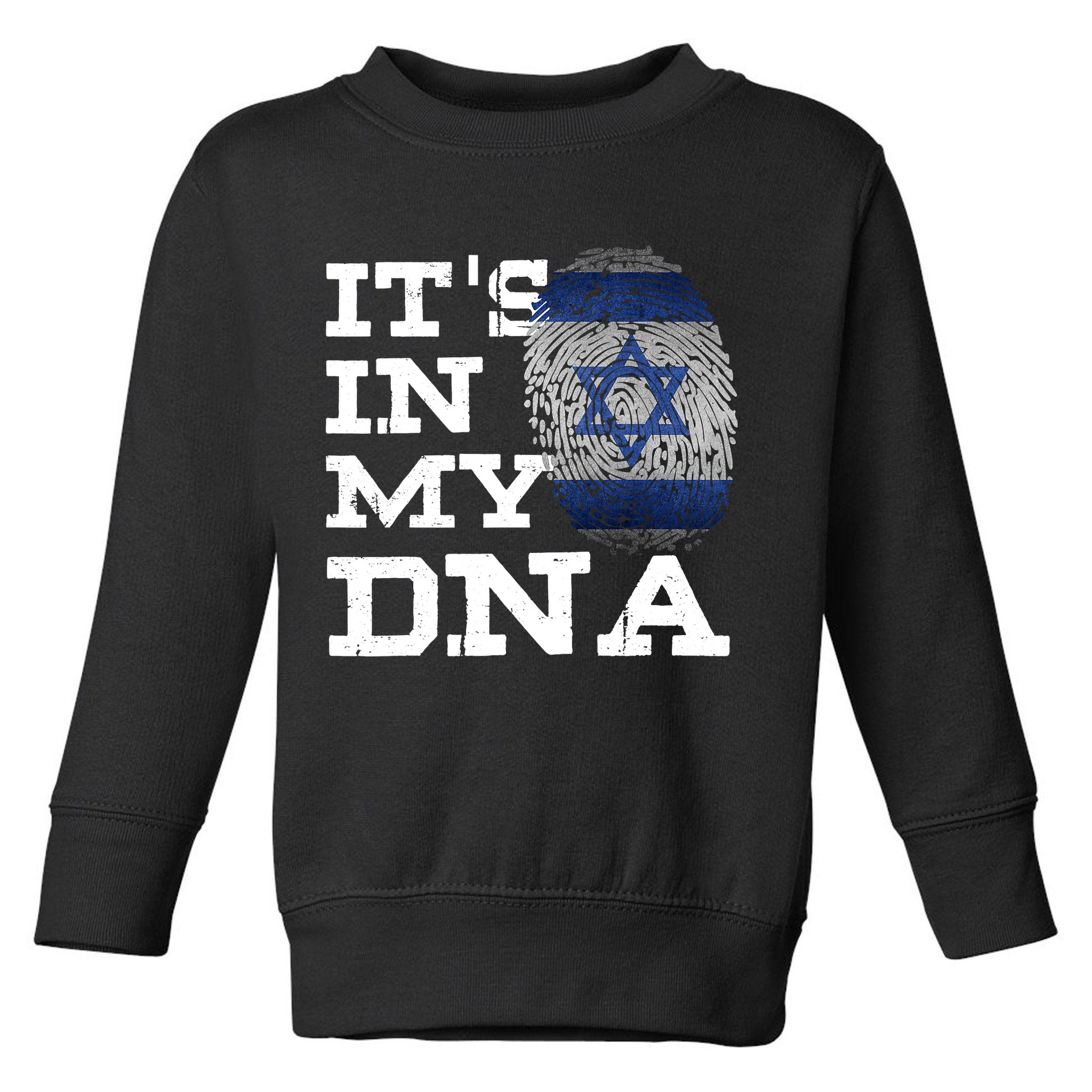 It's In My DNA Israeli Proud Israel Flag Jewish Toddler Sweatshirt