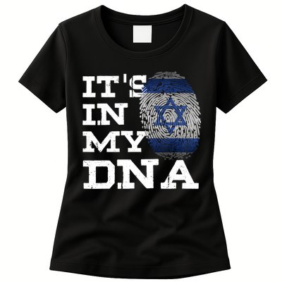 It's In My DNA Israeli Proud Israel Flag Jewish Womens T-Shirt