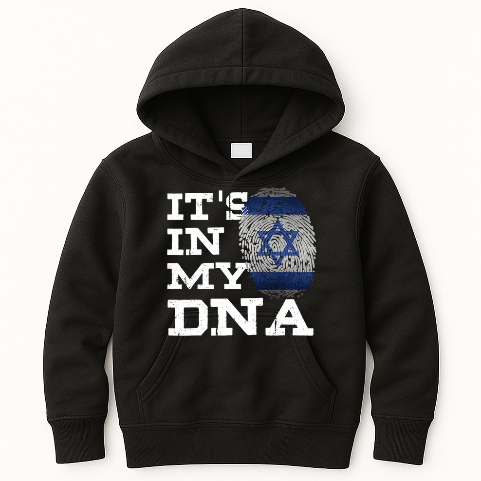 It's In My DNA Israeli Proud Israel Flag Jewish Kids Hoodie