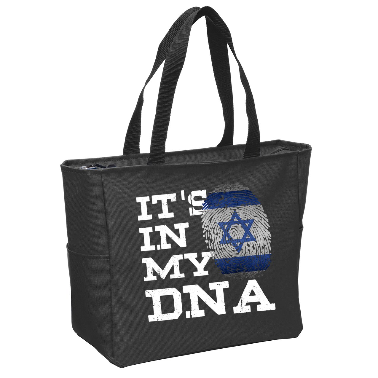 It's In My DNA Israeli Proud Israel Flag Jewish Zip Tote Bag
