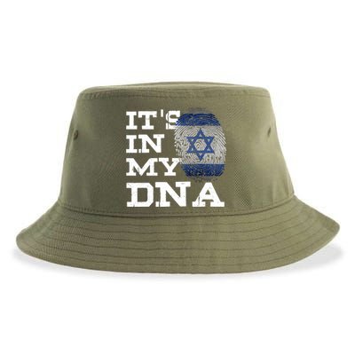 It's In My DNA Israeli Proud Israel Flag Jewish Sustainable Bucket Hat