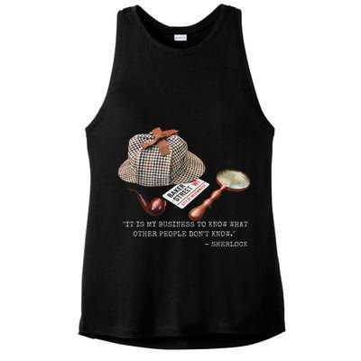 It Is My Business To Know. Novelty Sherlock Holmes Mystery Ladies PosiCharge Tri-Blend Wicking Tank
