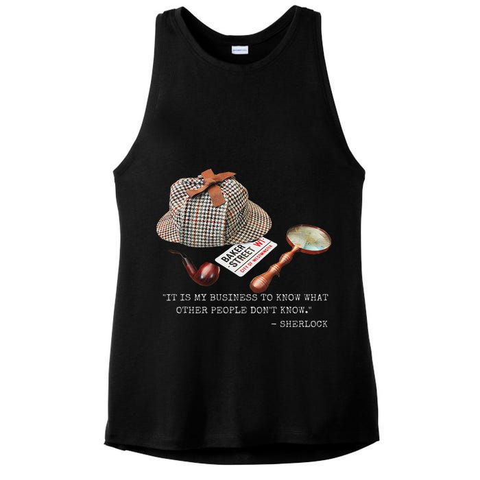 It Is My Business To Know. Novelty Sherlock Holmes Mystery Ladies PosiCharge Tri-Blend Wicking Tank