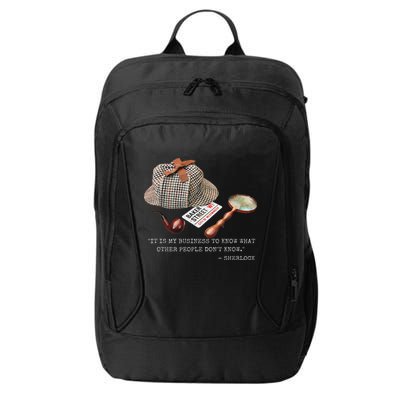 It Is My Business To Know. Novelty Sherlock Holmes Mystery City Backpack