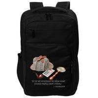 It Is My Business To Know. Novelty Sherlock Holmes Mystery Impact Tech Backpack