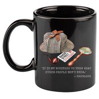 It Is My Business To Know. Novelty Sherlock Holmes Mystery 11oz C Handle Ceramic Mug