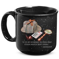 It Is My Business To Know. Novelty Sherlock Holmes Mystery 15oz Campfire Ceramic Mug