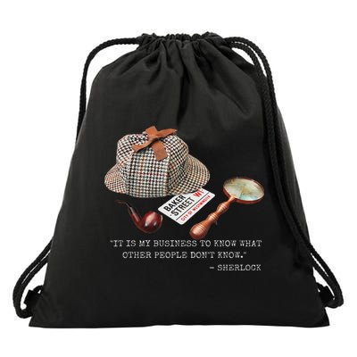 It Is My Business To Know. Novelty Sherlock Holmes Mystery Drawstring Bag