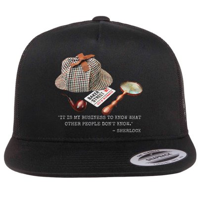 It Is My Business To Know. Novelty Sherlock Holmes Mystery Flat Bill Trucker Hat