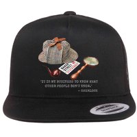 It Is My Business To Know. Novelty Sherlock Holmes Mystery Flat Bill Trucker Hat