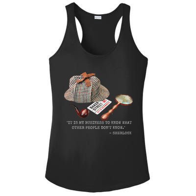 It Is My Business To Know. Novelty Sherlock Holmes Mystery Ladies PosiCharge Competitor Racerback Tank