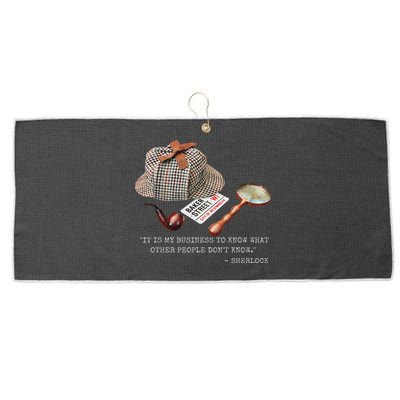 It Is My Business To Know. Novelty Sherlock Holmes Mystery Large Microfiber Waffle Golf Towel