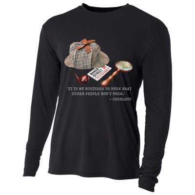 It Is My Business To Know. Novelty Sherlock Holmes Mystery Cooling Performance Long Sleeve Crew