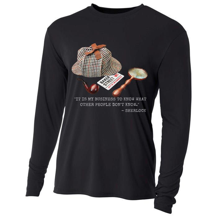 It Is My Business To Know. Novelty Sherlock Holmes Mystery Cooling Performance Long Sleeve Crew