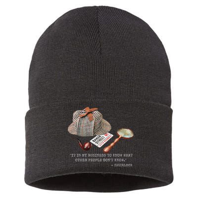 It Is My Business To Know. Novelty Sherlock Holmes Mystery Sustainable Knit Beanie