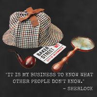 It Is My Business To Know. Novelty Sherlock Holmes Mystery 25L Jumbo Tote