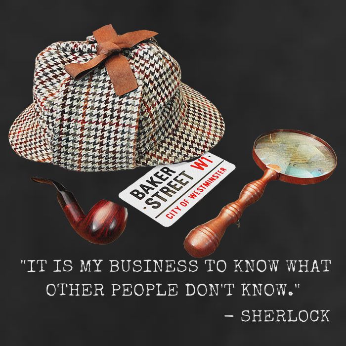 It Is My Business To Know. Novelty Sherlock Holmes Mystery 25L Jumbo Tote