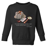 It Is My Business To Know. Novelty Sherlock Holmes Mystery Toddler Sweatshirt