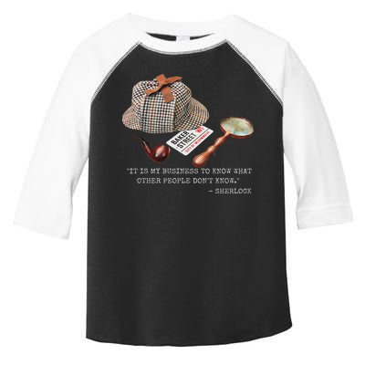 It Is My Business To Know. Novelty Sherlock Holmes Mystery Toddler Fine Jersey T-Shirt