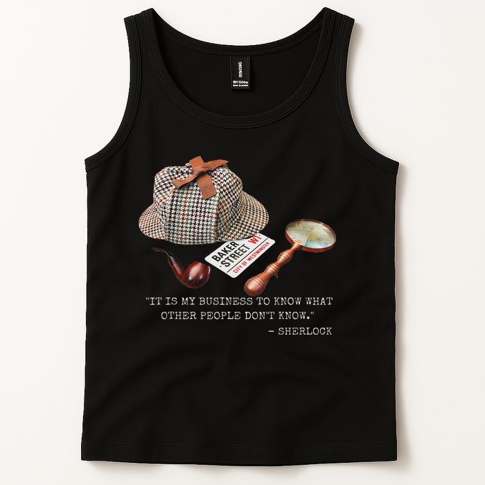 It Is My Business To Know. Novelty Sherlock Holmes Mystery Tank Top